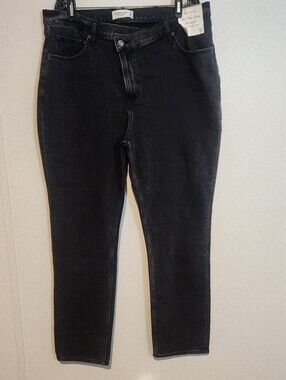 Abercrombie & Fitch The 90's Slim Straight Ultra High Rise Crossover Jeans 18/34